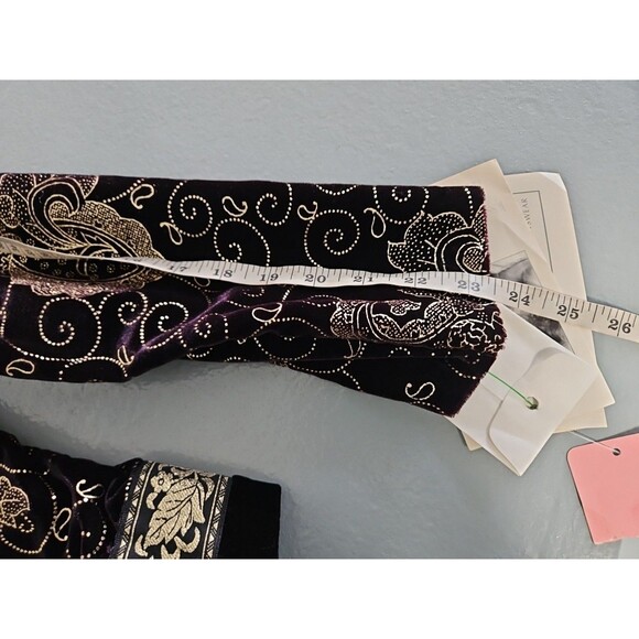 VTG Scott McClintock Velvet Jacket Skirt Set Black Gold Evening New Old Stock - Picture 14 of 16